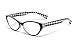 Calabria Emily Womens Cateye Reading Glasses Stylish Trendy Fashion Eyeglasses Cat Eye Single Power Readers Distortion Free