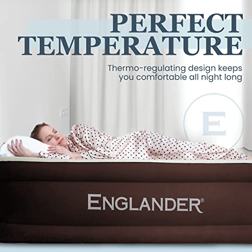 Englander Queen Air Mattress with Built in Pump Raised Double High