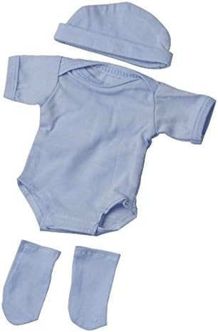 Fashion Lovely Clothing Set Three- Piece Suit Fit For 11 Inch Reborn Baby Dolls And More (blue)