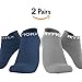 Rymora Grip Socks for Women & Men - Sticky Anti Slip Non Skid - Perfect for Yoga, Pilates, Barre, Hospital, Labor Delivery, Trampoline [2 Pairs: Navy & Grey] [Medium: US Men: 8-11 / US Women: 9-12]
