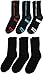 Hanes Boys' 6-Pack EZ Short Crew Socks, Black, Large-Shoe Size: 3-9