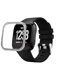 UKCOCO   Carcasa para Fitbit Versa, marco protector de pantalla a prueba de golpes para reloj inteligente Fitbit Versa), 7DVYC2I180WDVL0W30NZ16P8