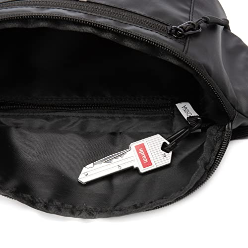 Bauchtasche Gürteltasche für Damen und Herren Hüfttasche Outdoor Groß Handytasche Sport Wasserdicht Laufgürtel Umhängetasche Geldgürtel Verschenken Sie EIN Kreditkartenetui (Schwarz-Wasserdicht)