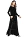 MakeMeChic Women's Elegant Long Sleeve Velvet Loose Maxi Dress Black M