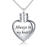 Cremation Jewelry Sterling Silver Urn Necklace for Ashes Keepsake Pendant Necklace