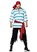 Leg Avenue mens Â– 4 Piece Pillaging Pirate Pirate Halloween Set for Men Adult Sized Costumes, Blue/White, X-Large US