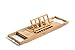 Prosumer's Choice Natural Bamboo Bathtub Caddy Tray Organizer With Book, Tablet, Phone, Wineglass Holder