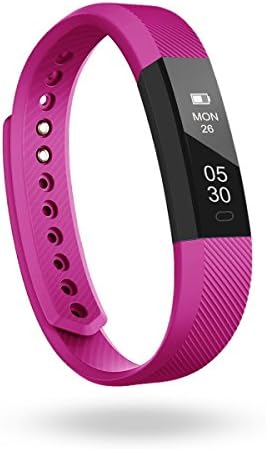 Fitness Tracker, Janve Smart Bracelet Activity Health Tracker Wearable Wristband Bluetooth Sports Pedometer with Sleep Monitor Step Calorie Counter for Android and iOS Smartphones (Purple)