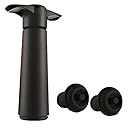 Vacu Vin Wine Saver Pump with 2 x Vacuum Bottle Stoppers - Black