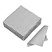 JUANYA 50pcs Jewelry Cleaning Cloth Polishing Cloth for Sterling Silver Gold Platinum (Grey)