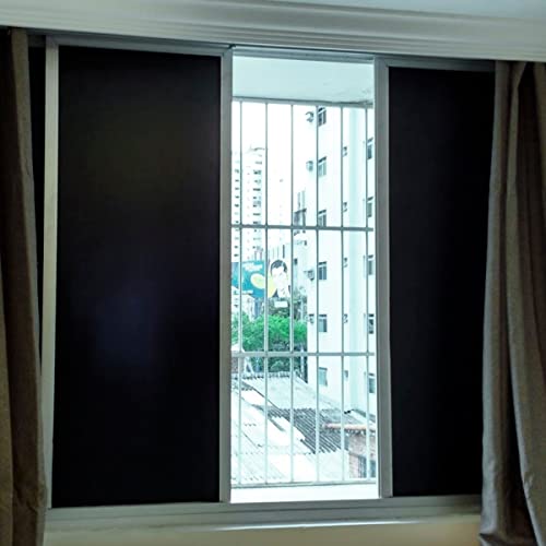 Adesivo Preto Blackout Impermeável Lavável Bloqueia Luz Janela Vidro Porta 2m x 70cm