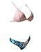 MOSHENGQI Women Brazilian Top Thong Cheeky Bottom Spaghetti Strap Swimsuit Bikini Set(S(US Size 2-4),Pink)