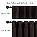 NICETOWN Window Curtains Blackout Drapery Panels - (Toffee Brown Color) 52 inches x 84 Inch, 2 Pieces Set, Solid Blackout Drapes for Theater