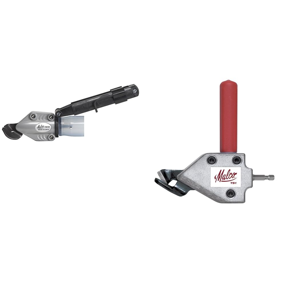 Malco TSHD Turboshear Heavy Duty Metal Cutting Attachment Shear, Black & TS1 Turbo Shear 20 Gauge Capacity Sheet Metal Cutting Attachment Image