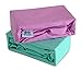 Rench Babies Microfiber Fitted Crib Sheet, Ice Green & Pastel Lavender, 2 Pack