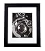Gallery Solutions Black Wall or Tabletop Picture Double White Image 8X10 FRAME, 8