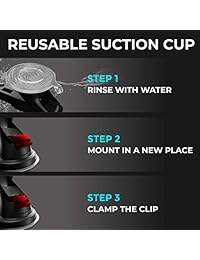 Universal Car Phone Mount 2 in 1 Dashboard & Windshield Car Phone Holder Compatible with iPhone Xs Xs Max XR X 8 8+ 7 7+ 6 6+, Galaxy S10 S10+ S9 S9+ S8 S8+