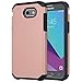 Galaxy J7 V Case, Galaxy J7 Prime Case, Galaxy J7 Perx Case, Galaxy J7 Sky Pro Case, OEAGO Samsung Galaxy Halo 2017 Case Shockproof Drop Protection Impact Rugged Armor Case Cover - Rose Gold