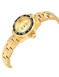 Invicta 17038 Pro Diver de la mujer analógica oro reloj de cuarzo japonés de la visualización