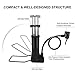 HOPOPRO NBC News Recommended Brand Mini Bicycle Pump, Portable Bike Floor Pump Bike Tire Pump Hand Foot Activated Bike Pump with Presta Schrader Dunlop Valves Extra Valve and Gas Needle