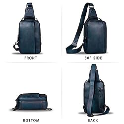 Genuine Leather Sling Bag for Men and Women Vintage