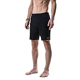 Yoga Crow Mens Swerve Shorts with Moisture Wicking Inner Liner, Crow Black, Medium