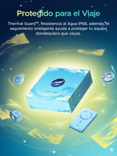 UGREEN x Honkai: Star Rail Edición Limitada Caja de Colaboración | Incluye un Cargador USB C de 65W, una Qi2 15W 10000mAh Power Bank, un Cable USB C Retráctil 1m y FineTrack Mini2 Localizador