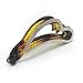 Meilliwish Noble Brilliant Heart-shaped Banana Hair Clip 1 PCS(H08)(Brown)