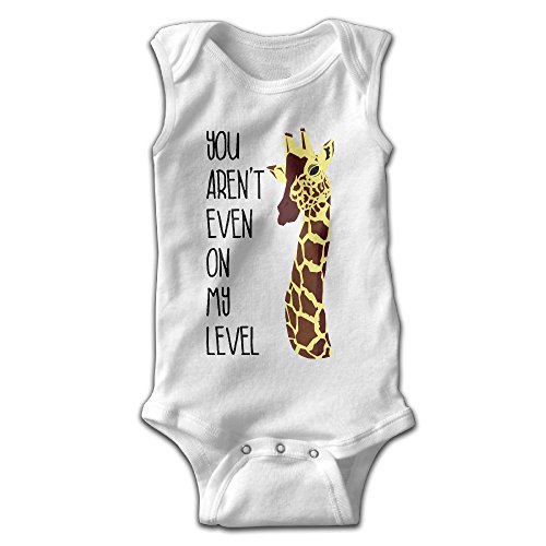 Baby Boys' Sleeveless You Aren't Even On My Level Romper Bodysuit Jumpsuit Outfits White