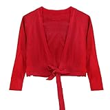 TIAOBU Girls Ballet Costume Dance Gymnastics Warm-up Knit Wrap Sweaters