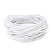 BEADNOVA Genuine Round Leather Cord White Leather Strips for Jewelry Making Bracelet Necklace Beading (11 Yards,1.5mm)