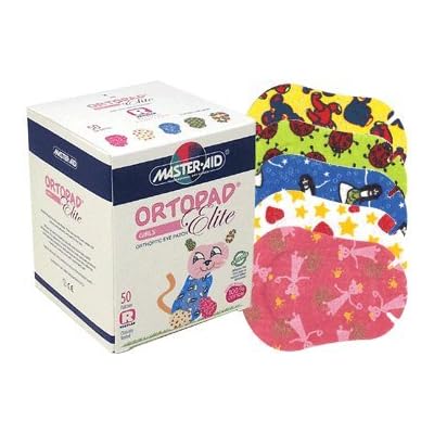 Ortopad Elite Girls Eye Patches, Glitter Accents, 50 självhäftande lappar, vanlig storlek, Latex och konserveringsmedel gratis, för behandling av Amblyopia