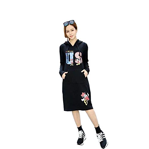 Womenâ€˜s Korean Winter Knit Printing Sweatshirts Thicken (XL)