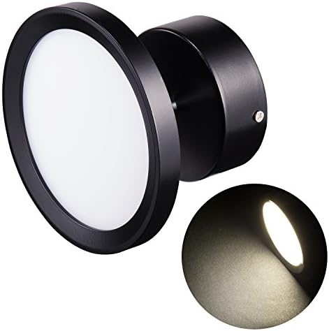 CHMPH 10W LED Wall Lights Wall Lamps Wall Sconce Indoor Lighting Bedroom Corridor Stairs 4000K Neutral light 15X15X10CM Aluminum (Black)
