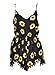 Lanzom Women Summer Vintage V Neck Straps Sunflower Print Romper Jumpsuit (Medium) Yellow
