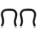 Ruifan Pair of 316L Surgical Steel U-Shaped & Staple Nose Septum Hanger Retainer Nose Ring 14g (Black)