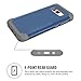 for Galaxy S8 case, PIXIU Shockproof Hybrid High Impact Hard Plastic Soft Silicon Rubber Armor Protective case Cover for Galaxy s8 2017 Release Navy Blue