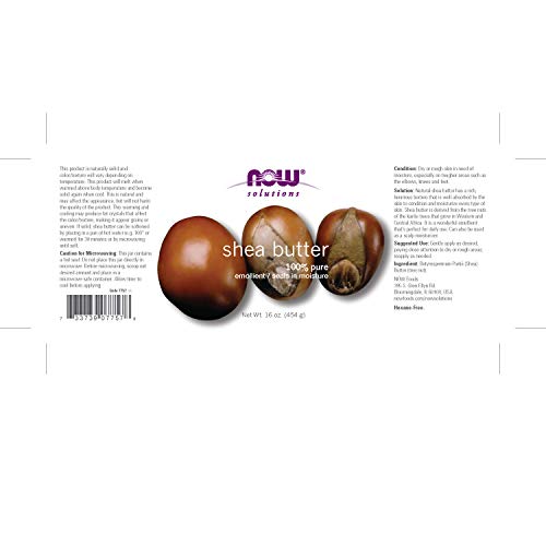 NOW Solutions, Shea Butter, Skin Emollient, Seals in Moisture for Dry Rough Skin, 16-Ounce - Image 2
