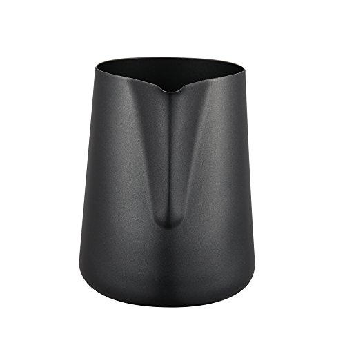 Milk Frothing Pitcher, Stainless Steel Creamer Non-Stick Teflon Frothing Pitcher 12 oz (350 ml), Matte Finish