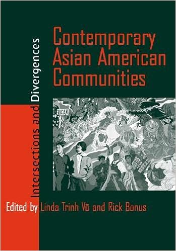 The cover of Contemporary Asian American Communities. There is a drawing with people in the center