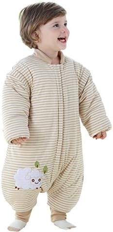 Mcupper- Baby Sleeping Bag with long sleeves 100% Organic Cotton 1-3 Years