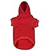 PUPTECK Fall Winter Dog Hoodie Pet Sweatshirt Soft Warm Clothes Fleece Lined with Hat for Small Medium Large Dogs, Christmas Pattern, Red S