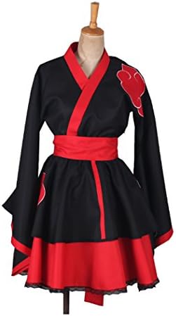 Kamanni Naruto Shippuden Lolita Kimono Dress Anime Cosplay kostuum for Women (L)