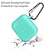 amasing AirPods Case 7 in 1 for Airpods 1&2 Accessories Kits Protective Silicone Cover for Airpod Gen1 2 (Front Led Visible) with 2 Ear Hook /2 Staps/1 Clips Tips Grips/1 Zipper Box Light Green