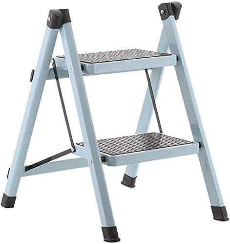 BBG Easy and Multifunction Convenient Folding Step Stool,Chair Stool 2-Step Ladder Folding Car Wash Double High Low Ladder Stool Lightweight Folding Step Stool