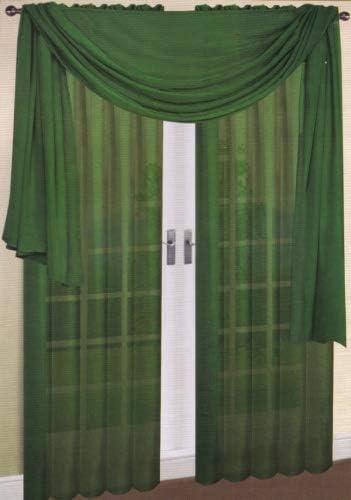 Amazon Com Elegant Comfort 2 Piece Sheer Panel With 2inch Rod