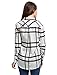 Allegra K Women's Roll-up Long Sleeves Buttoned Plaid Boyfriend Shirt M Black White