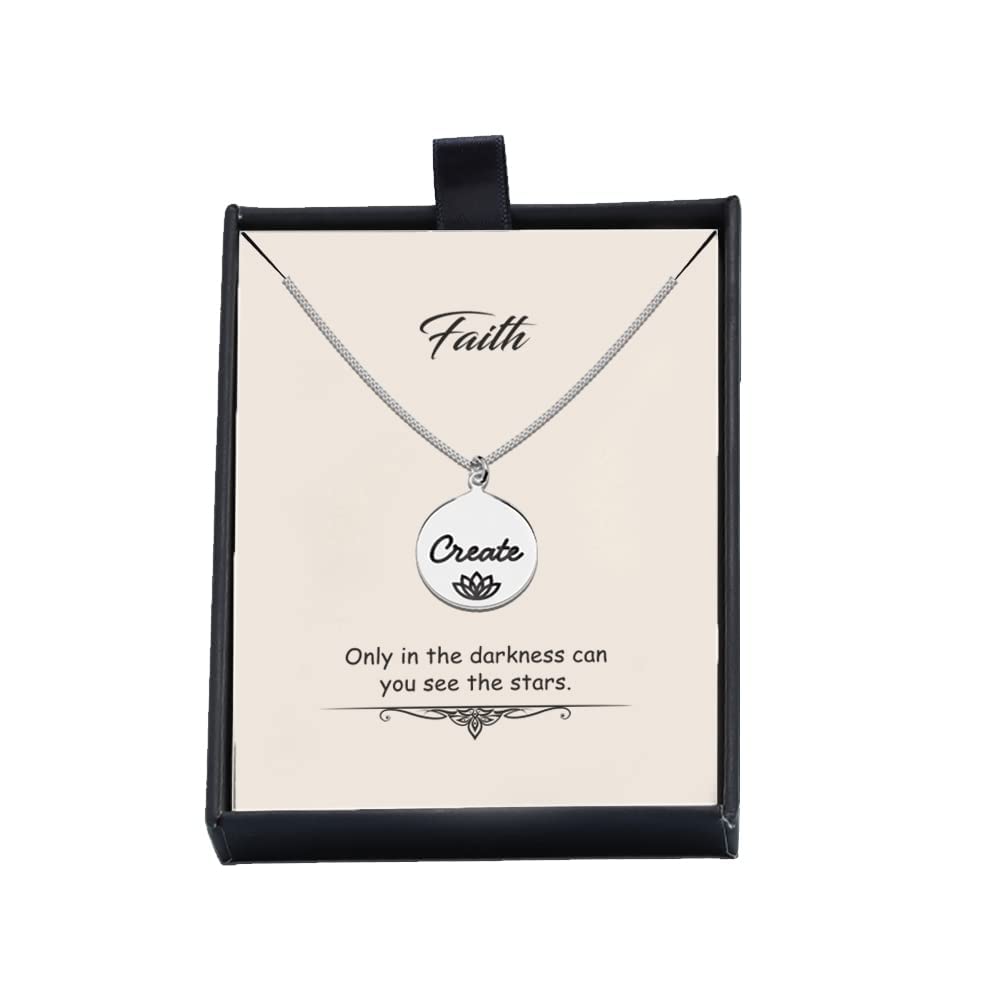 LeCalla 925 Sterling Silver Female Strength Inspirational Necklace Pendant for Women Teen