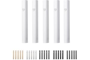 Ateret Judaica 5 Pack Modern Aluminum Waterproof Mezuzah Case, Made in Israel, Fit up to 5" / 12cm Mezuzah Scroll, Easy Peel and Stick (Scroll Not Included)