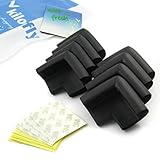 KF Baby Table Corner Guard, Black, 8pc, with kilofly Refrigerator Magnet
